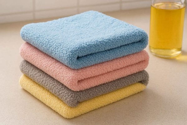 13 Non Stick Oil Coral Fleece Cleaning Cloths Thick Super Soft Microfiber Washcloths For Quick Kitchen Wipe Down