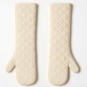 26 Extra Long Cotton Oven Mitts Heavy Duty Heat Resistant Kitchen Baking Gloves For Ovens Pots Pans 1 Pair