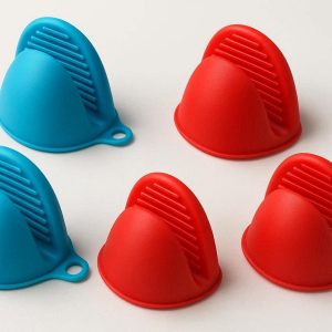 27 Mini Silicone Oven Mitts Heat Resistant Pinch Mitts Finger Protectors For Quick Hot Plate Handling Set of 4