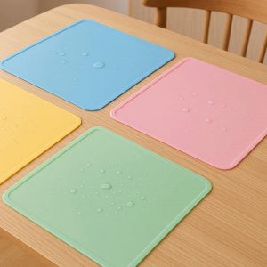 3 Heat Resistant Silicone Placemats Non Slip Waterproof Flexible Pastry Baking Mats For Kids Toddlers Dining Table